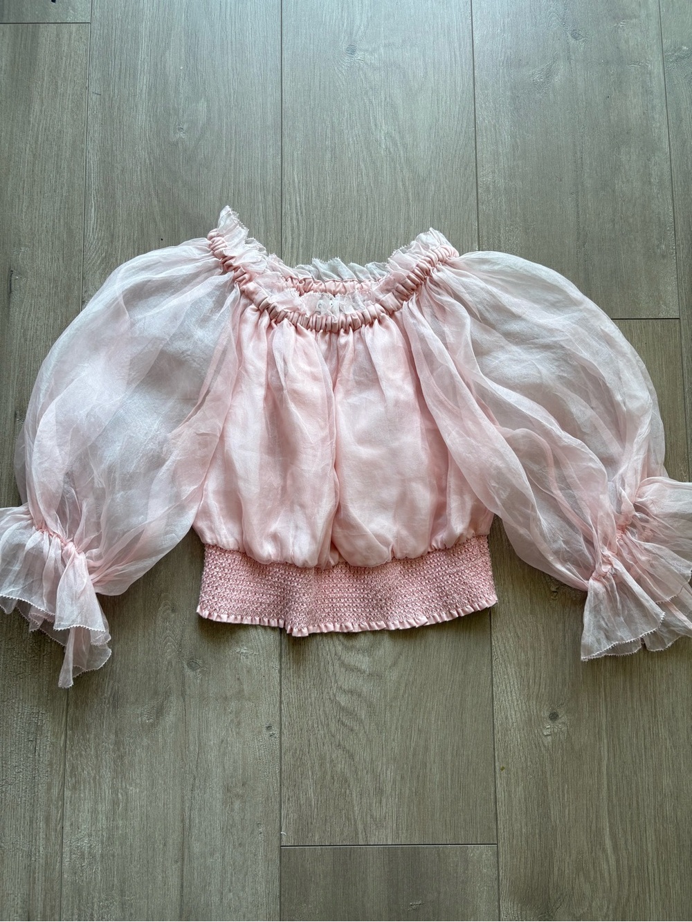 Alice + Olivia women’s silk sheer blouse